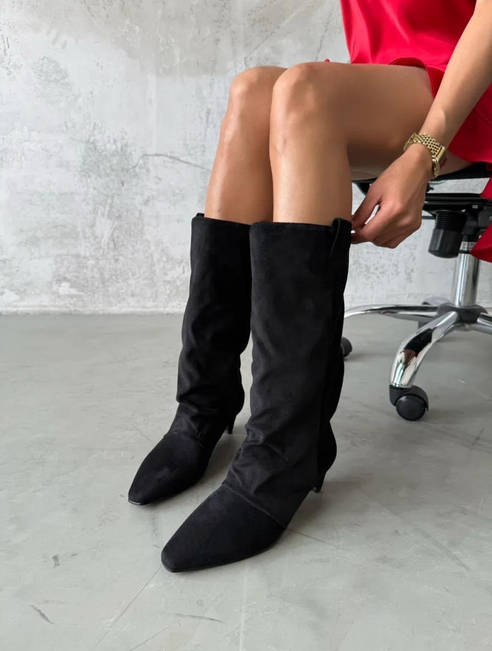 сапоги замш,сапоги замшевые,сапожки,сапоги,сапоги демисезонные на маленьком каблуке gh collection 313442090