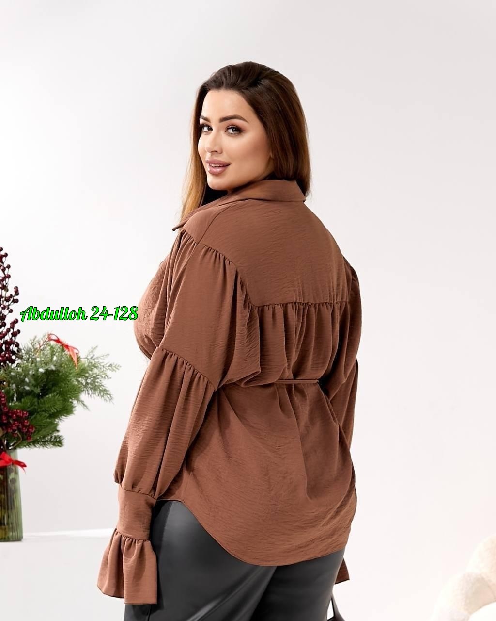 eola 2936 шоколад блуза,женская блузка,женская блуза,блузка,коричневая блузка