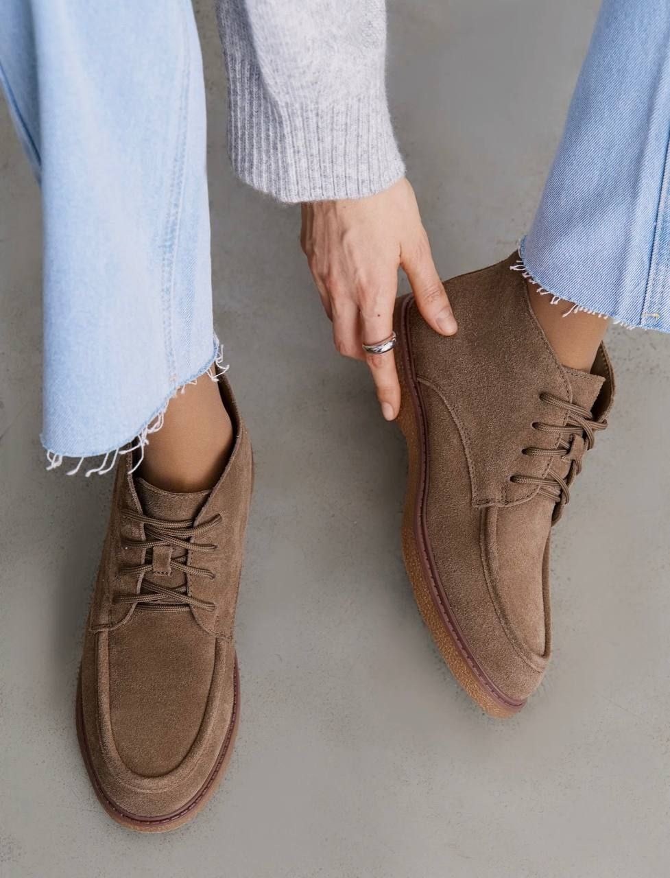 ,ботинки замшевые,ботинки дезерты tendance размер 35 темно-коричневый,ботинки женские,обуви