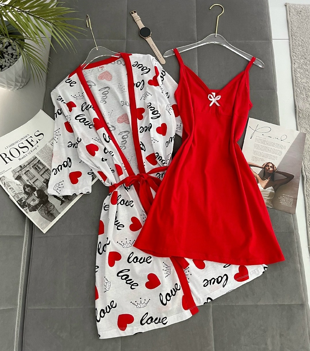 комплект халат сорочка,ночная сорочка с халатом комплект,сорочка с халатом,комплект пеньюар,одежда для дома