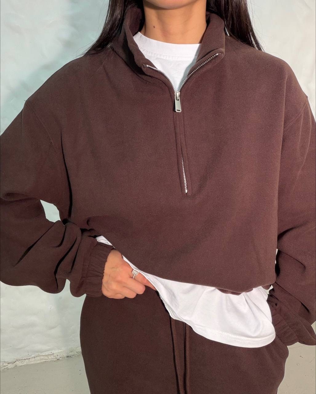 спортивный костюм,спортивный костюм женский,костюм с флисом,флисовый костюм женский,брюки свободные 12 storeez темно-синий