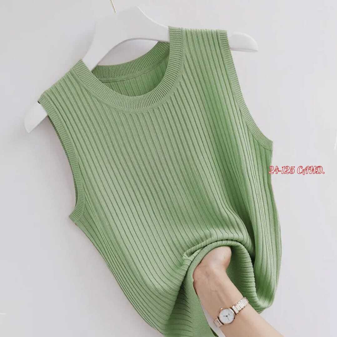 трикотажный жилет,женский летний жилет с круглым вырезом без рукавов,женский жилет с круглым вырезом,трикотажный жилет топ с круглым вырезом,блузка без рукавов женская