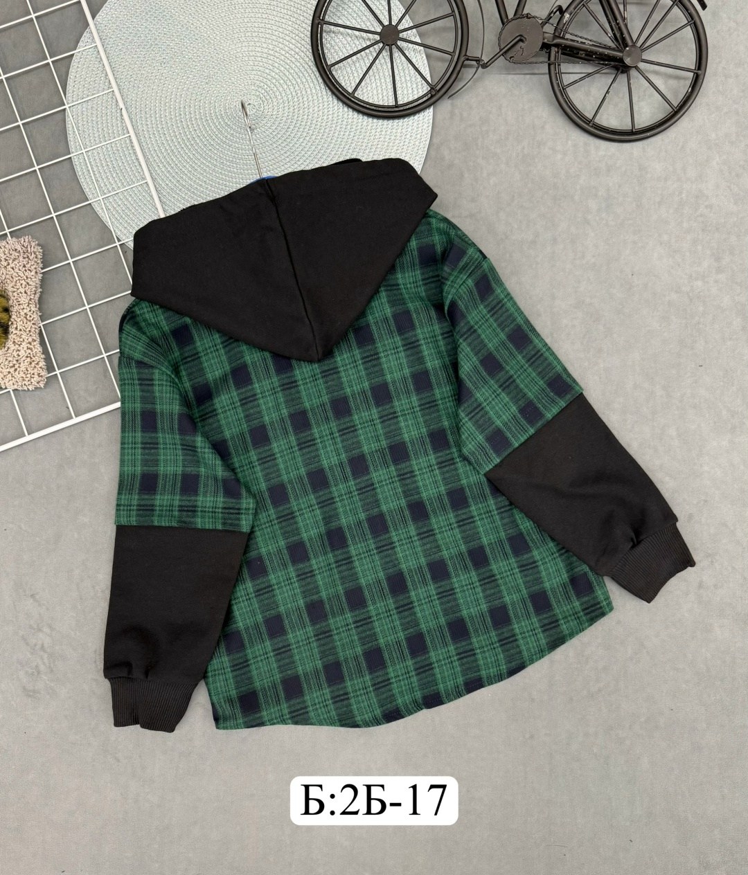 рубашка для мальчика,рубашка с капюшоном для мальчика,рубашка с капюшоном,рубашка клетчатая комбинированная с капюшоном kid's love,детская рубашка
