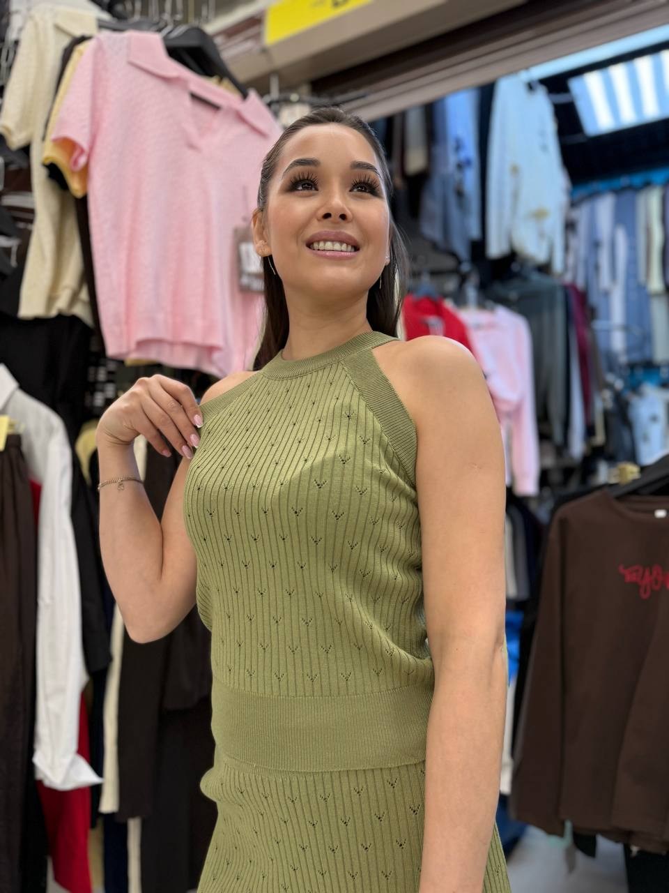 вязаные костюмы,костюм повседневный,костюм с юбкой трикотажный теплый mici oha,трикотажное платье,костюм