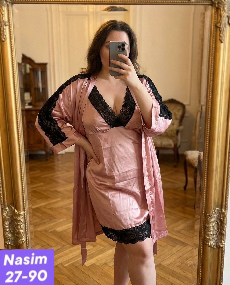 атласный халат,женский шелковый халат,шелковый халат,пеньюар женский,комплект с пеньюаром