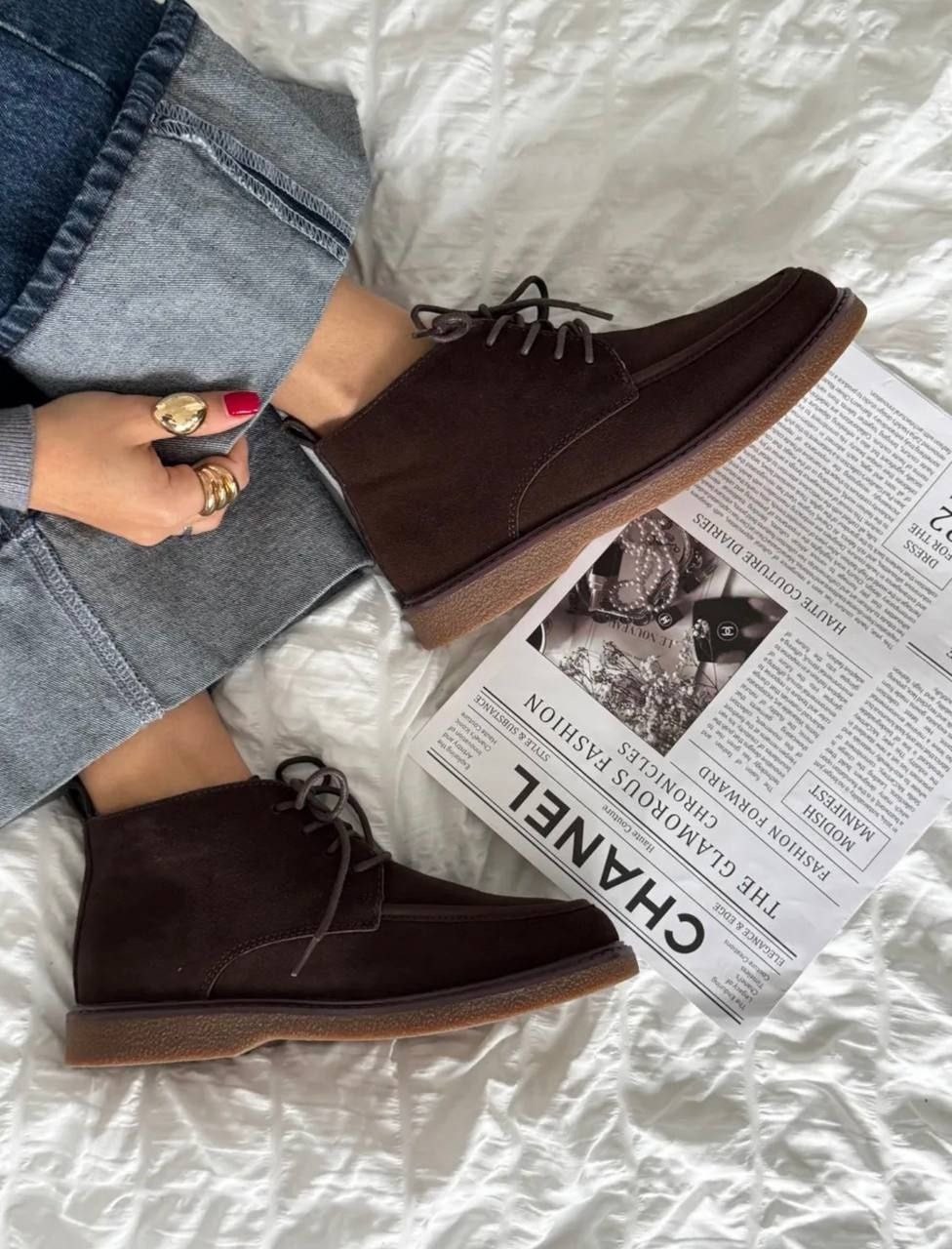 ,ботинки замшевые,ботинки дезерты tendance размер 35 темно-коричневый,ботинки женские,обуви