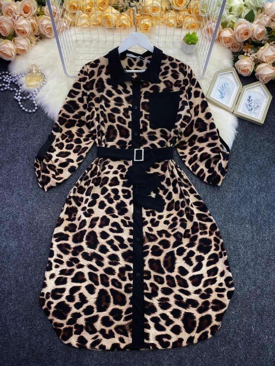 платье леопардовый принт,платье с леопардовым воротником,женское леопардовое платье,платье с леопардовым принтом,женское длинное платье с леопардовым принтом