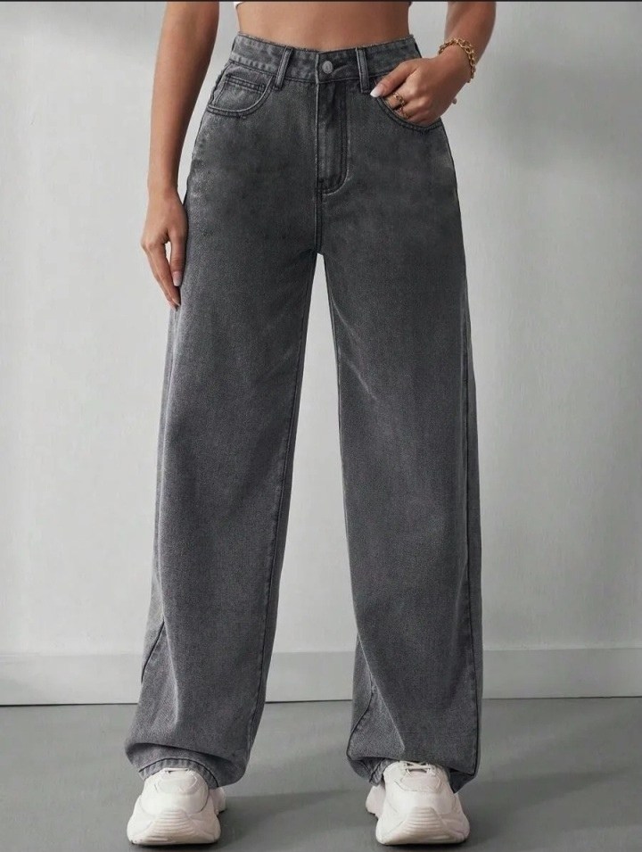 джинсы женские серые широкие с высокой посадкой,джинсы широкие,женские джинсы,джинсы широкого кроя shein,джинсы широкие серые