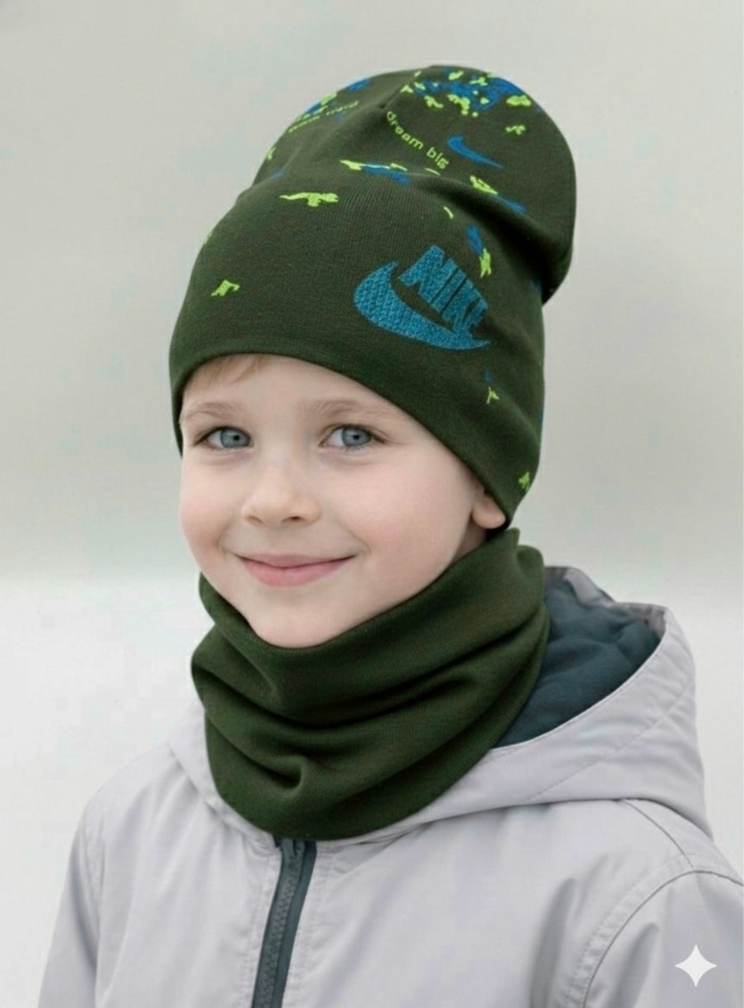 шапка и снуд для мальчика,шапка и снуд,шапка со снудом трикотажные двухслойные поляярик,комплект шапка снуд,шапка со снудом для мальчика