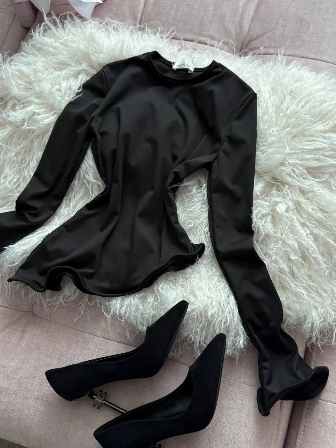 женская кофта,женский укороченный топ с круглым вырезом и расклешенными рукавами,лонгслив красный,женский топ с длинным рукавом