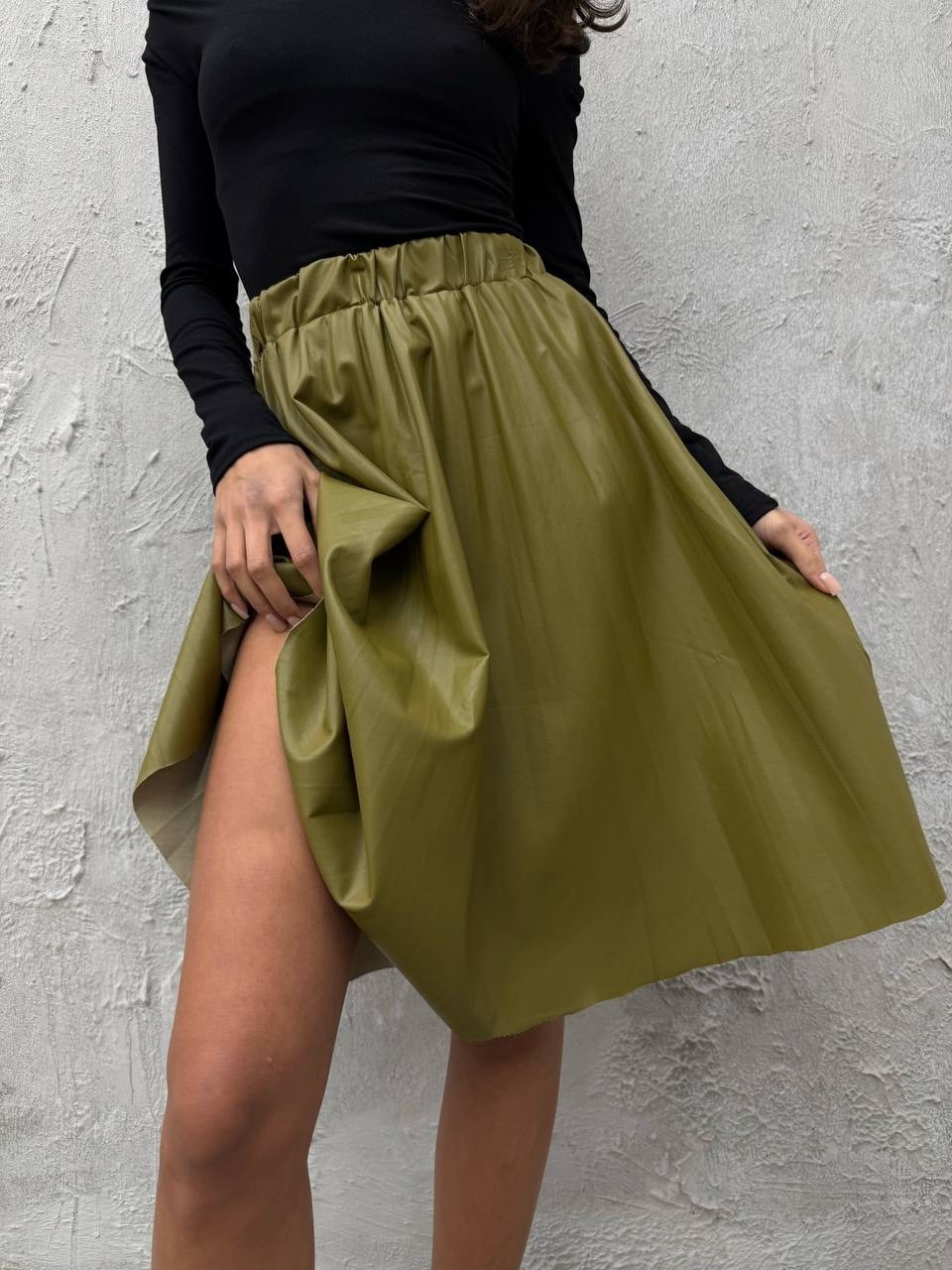 юбка кожаная,юбка кожаная миди,юбка кожаная миди трапеция narcsisse & moloko,коричневая кожаная юбка,юбка из искусственной кожи