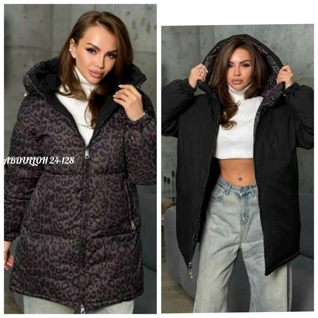 куртка леопардовая,зимняя двухсторонняя куртка,зимняя куртка двусторонняя,женская куртка,монклер леопардовый пуховик