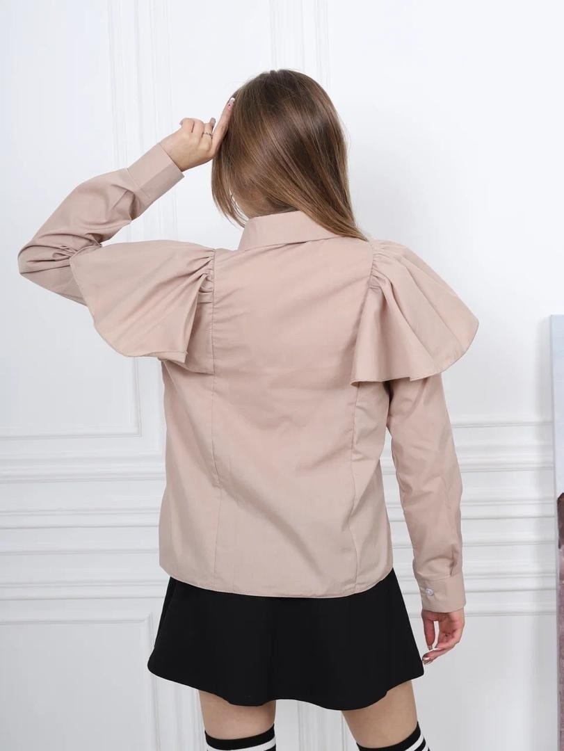 стильная блузка,блузка для девочки,блузка рубашка,блузка школьная,белая блузка школьная с рюшами