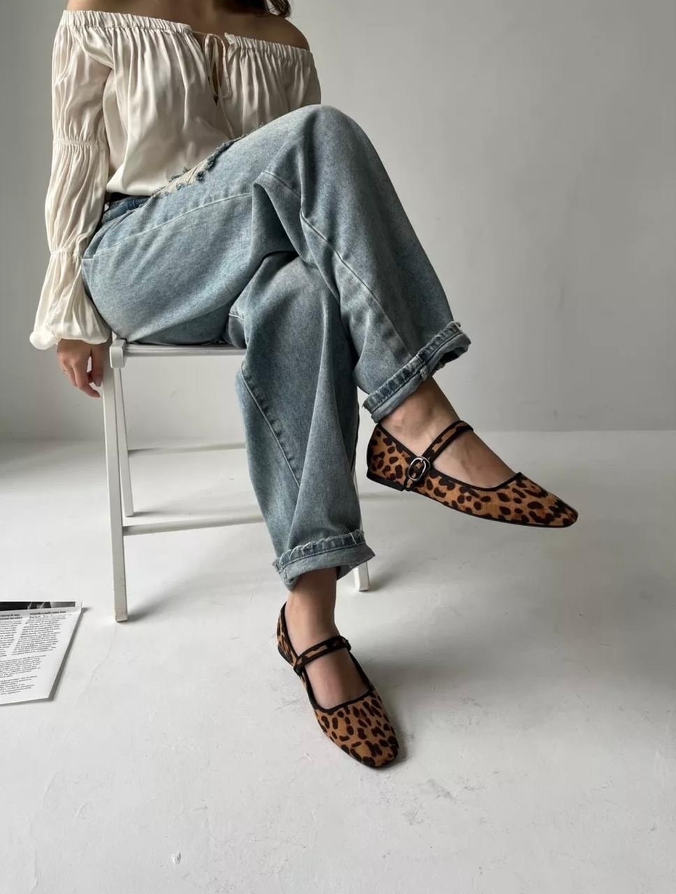 балетки леопардовые летние с квадратным носом и ремешком shatilova m.v.,,леопардовые балетки,балетки,женские балетки