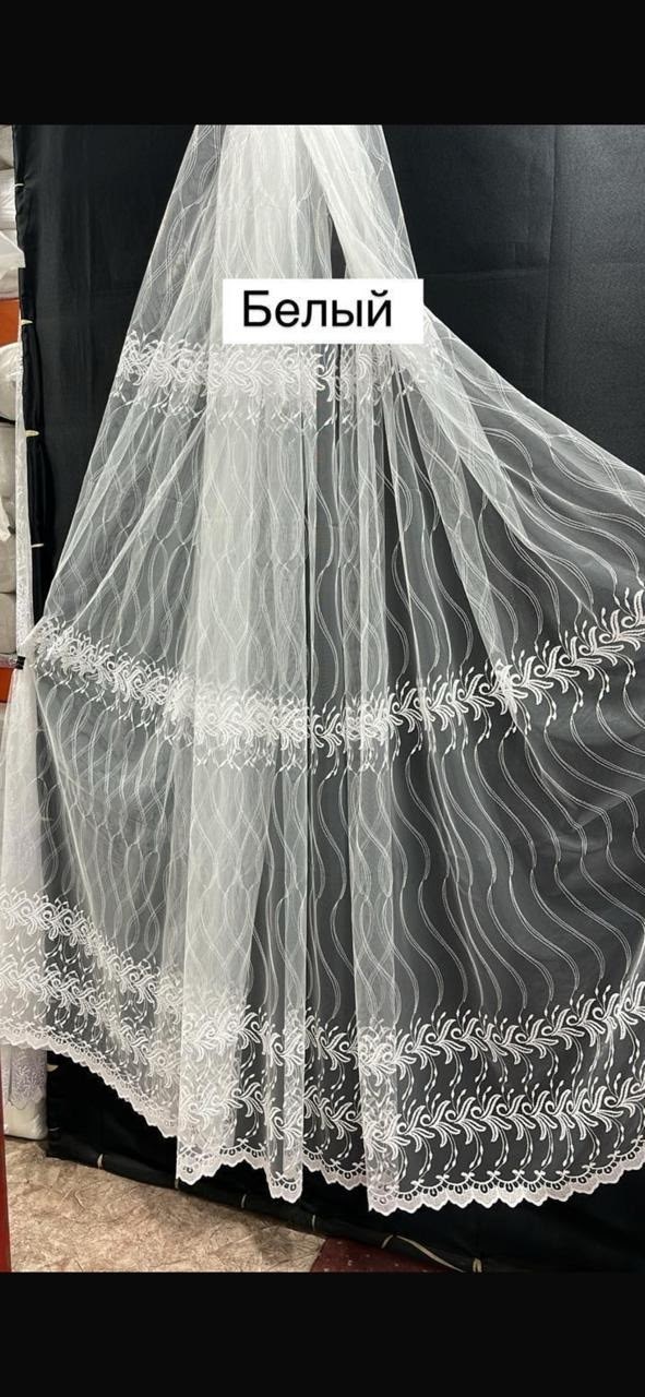 тюль сетка,тюль сетка белая,тюль готовая,тюль сетка с вышивкой,тюль белая