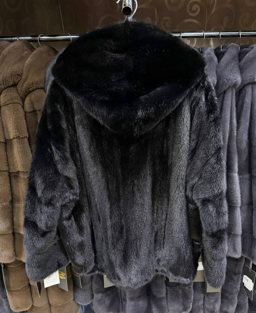 шуба норковая,шубка из меха европейской норки с капюшоном 80 см,шуба норка,шубка из меха европейской норки с капюшоном,шуба норковая с капюшоном