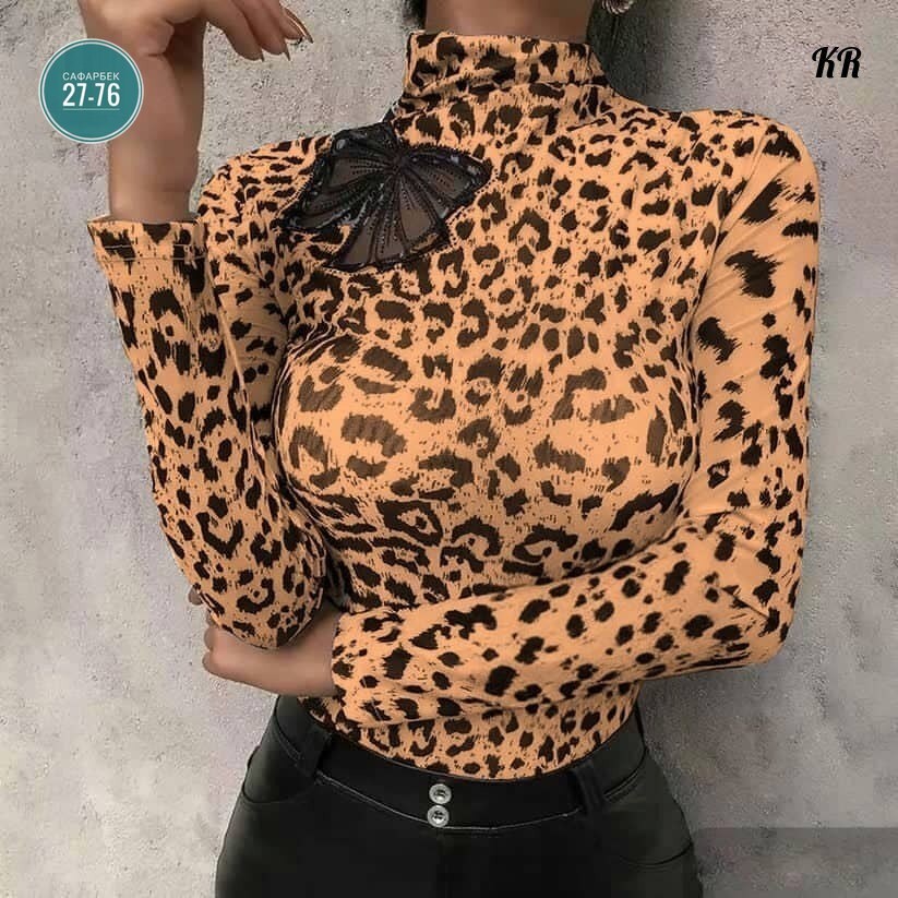 женская кофта,блузка с леопардовым принтом,кофта лапша,женская блузка с леопардовым принтом,женская водолазка с леопардовым принтом