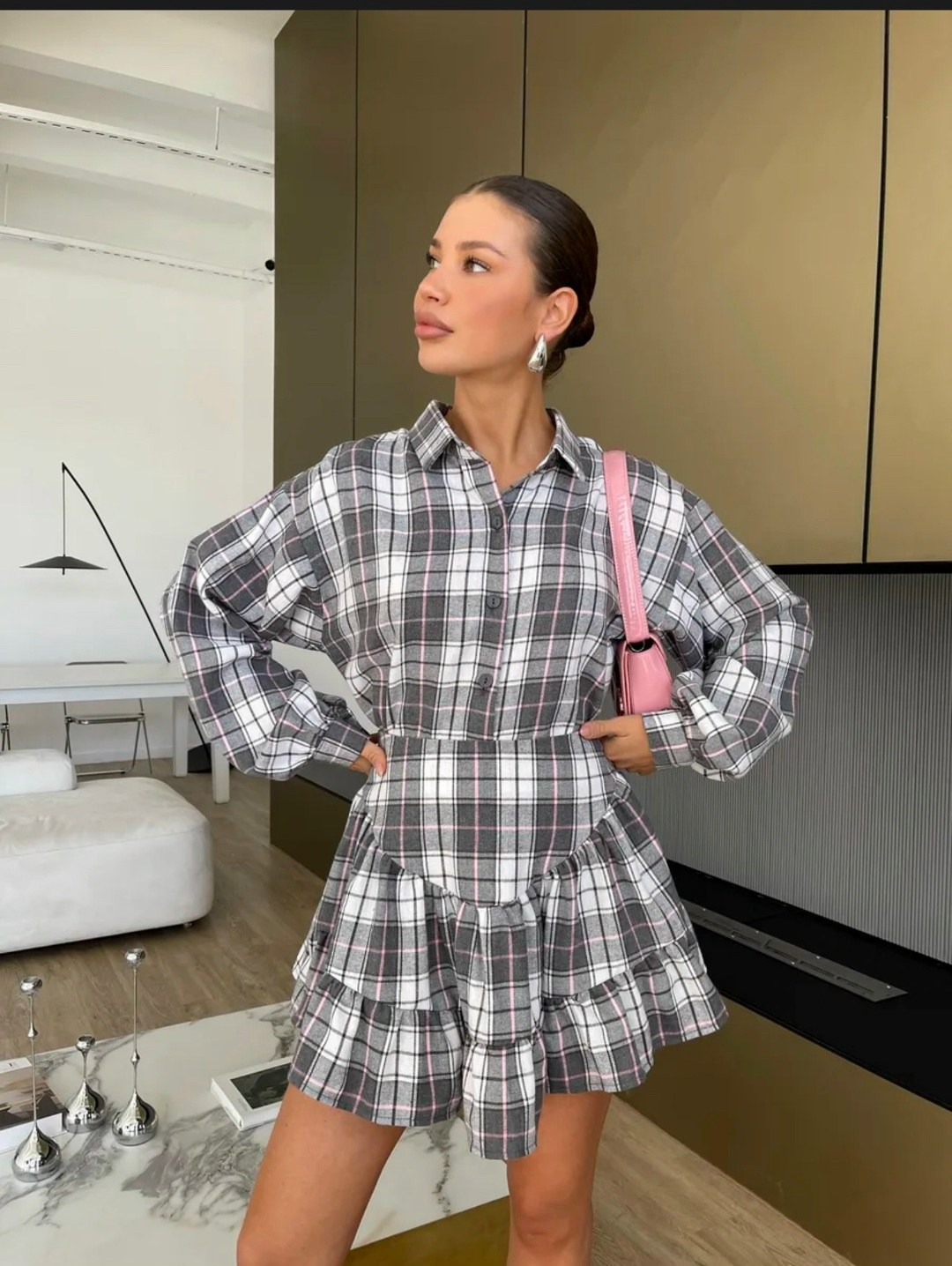 костюм рубашка с юбкой,костюм и юбка,трендовый костюм рубашка + юбка-шорты в клетку,женский костюм в клетку с юбкой,костюм в клетку рубашка с мини юбкой двойка ruslanova_style
