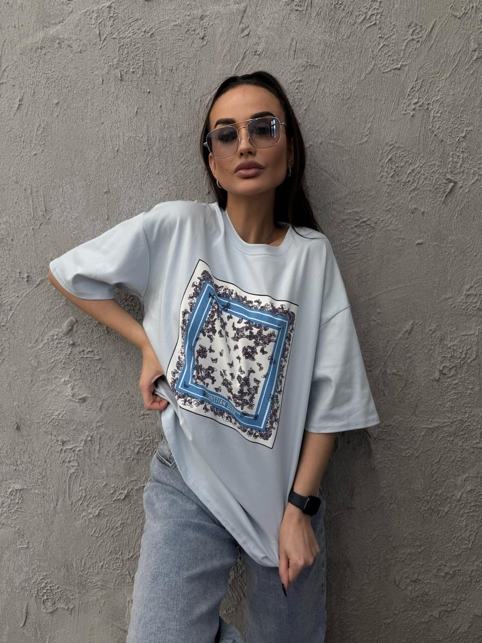 футболка y2k оверсайз zi-bella цвет шоколадный,футболки женская оверсайз с принтом,женская футболка,футболка оверсайз,футболка y2k оверсайз