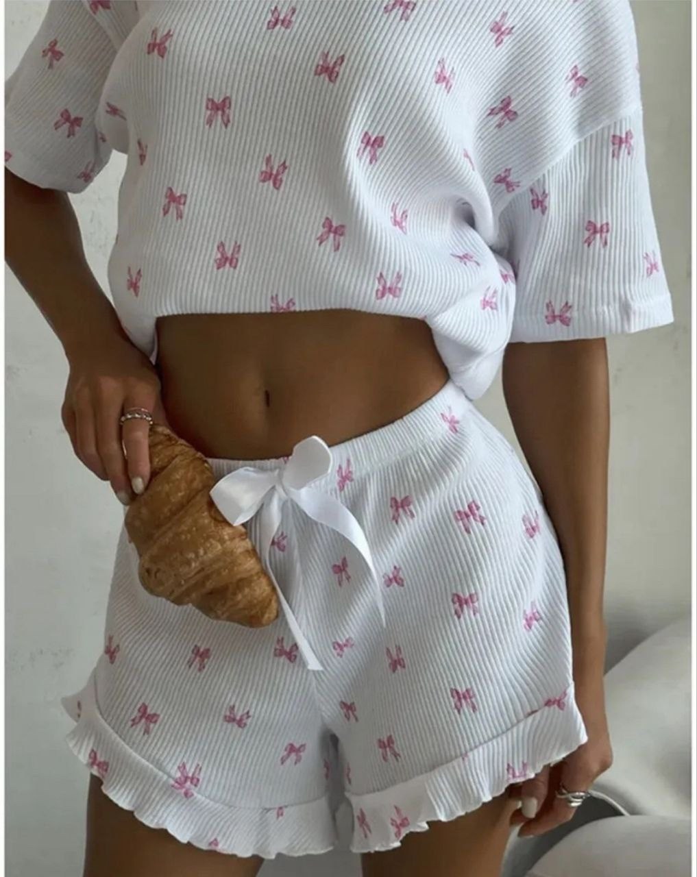 муслиновая пижама с шортами eustera 213008013,пижама женская,пижама женская с шортами,пижама с принтом,женская пижама комплект