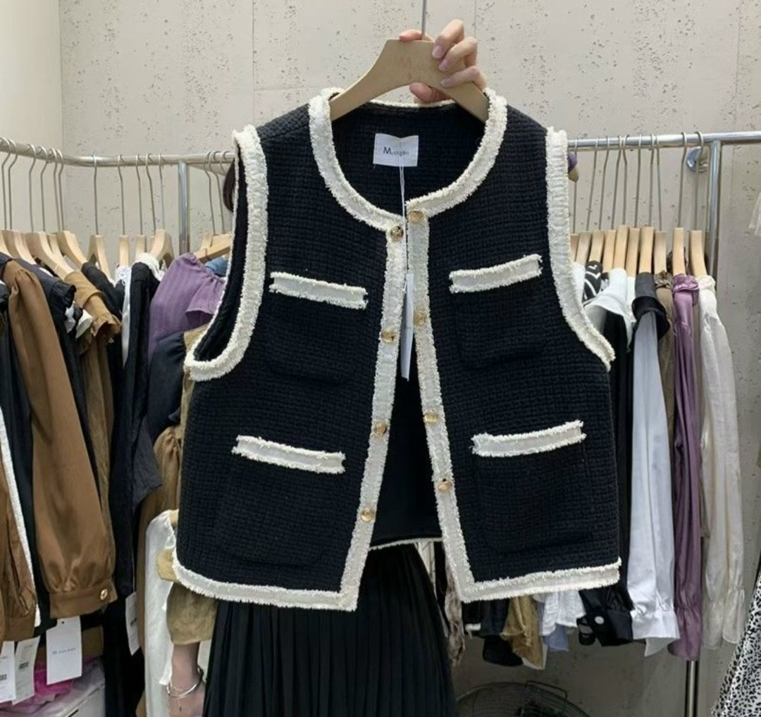 вязаные жилеты,женский вязаный жилет,твидовый жилет,куртка повседневная,женские жилеты