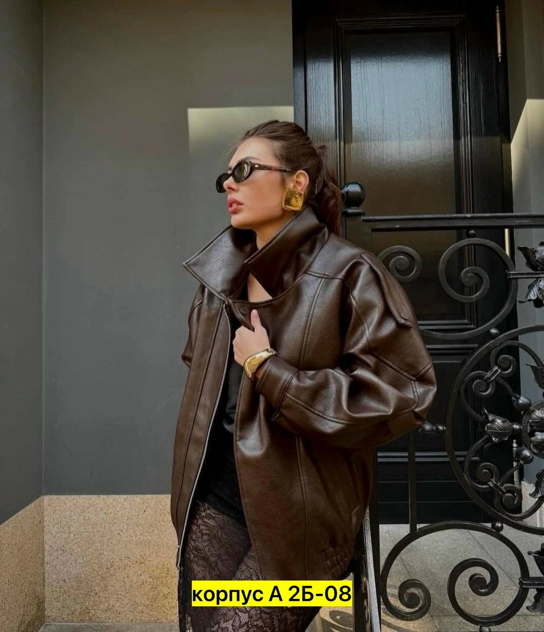 кожаные куртки,куртка из экокожи,женская кожаная куртка,женская куртка из искусственной кожи,куртка косуха h&f b женская оверсайз арт: 28918766