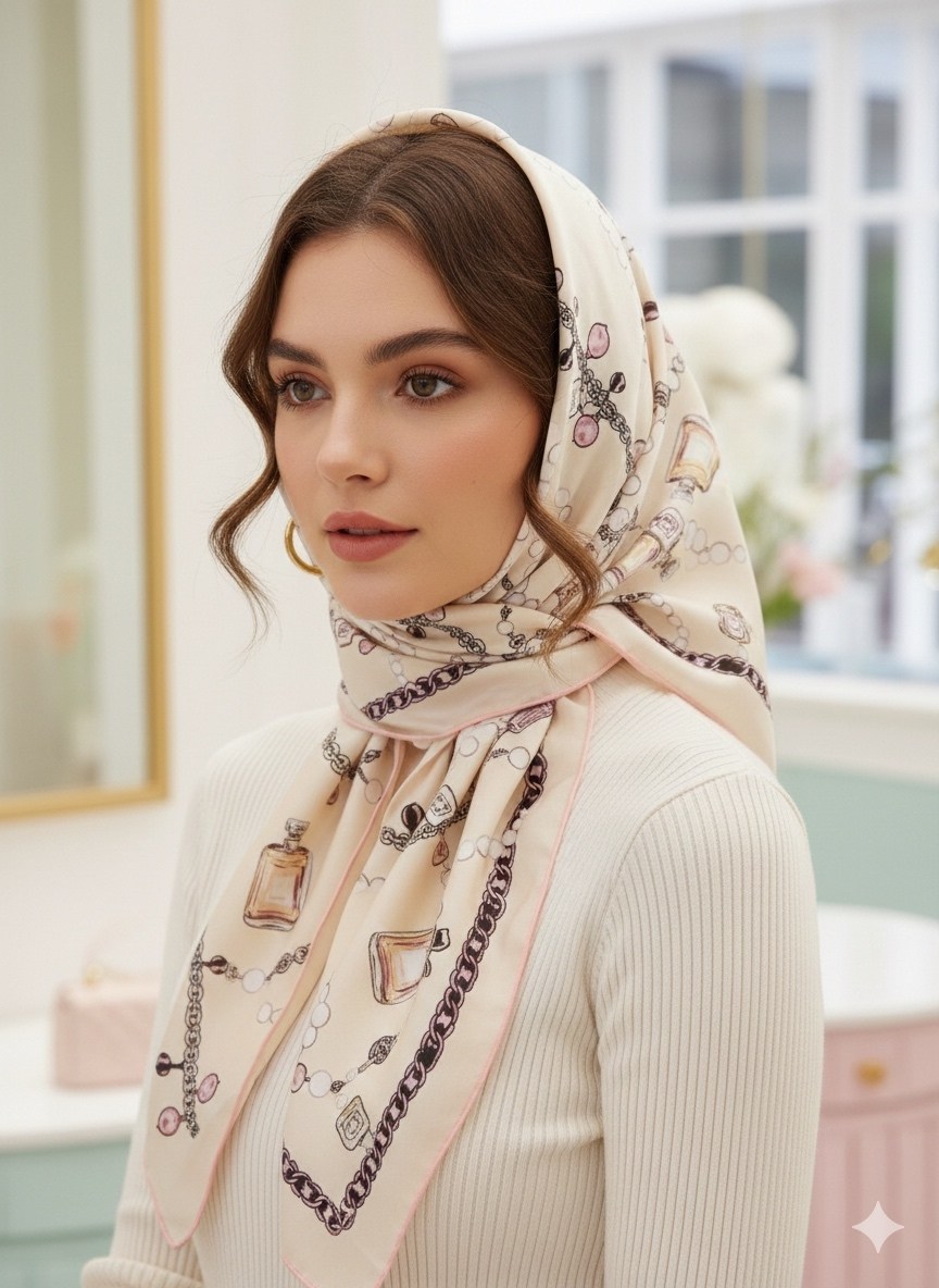 платок unobananza,платок,женский платок,шелковый платок,платок шелковый женский косынка на голову