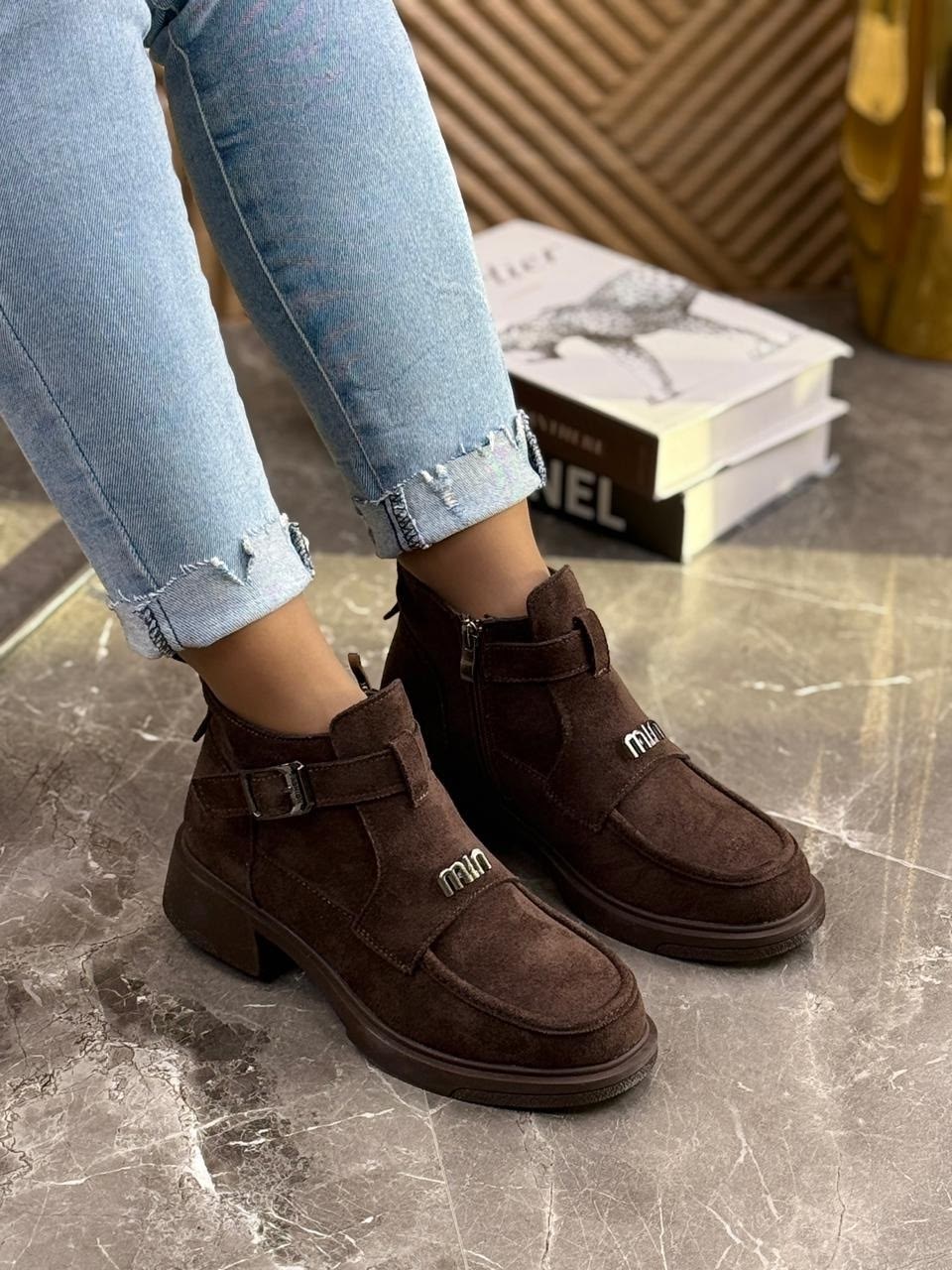 ,ботинки miu miu, женская,женские ботинки,ботинки замш