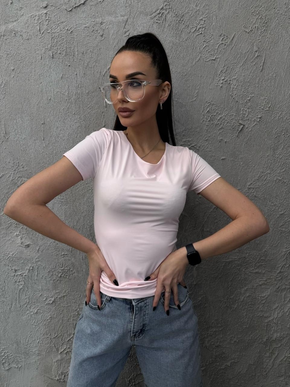 футболка skims базовая облегающая kamilek,женская базовая футболка,футболка skims базовая облегающая kamilek 396651826,футболки базовая,женская футболка