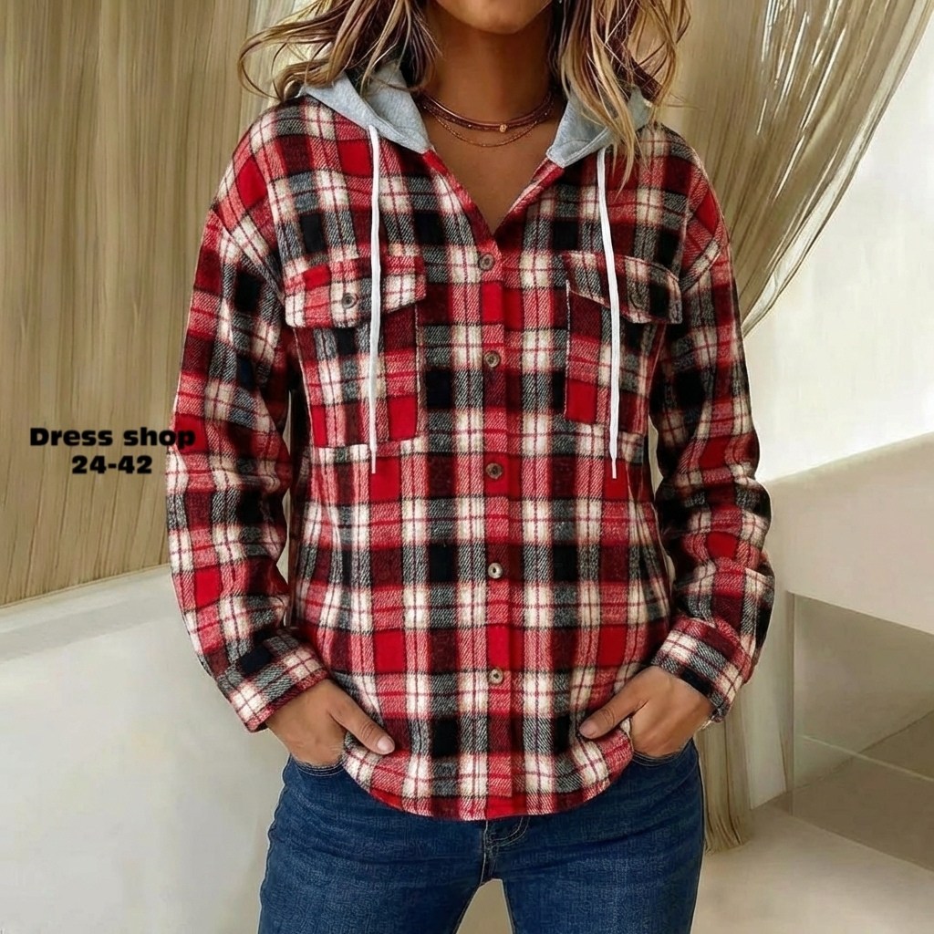 рубашка в клетку с капюшоном,рубашка с капюшоном,рубашка женская в клетку с капюшоном,рубашка в клетку теплая с капюшоном,клетчатая кофта