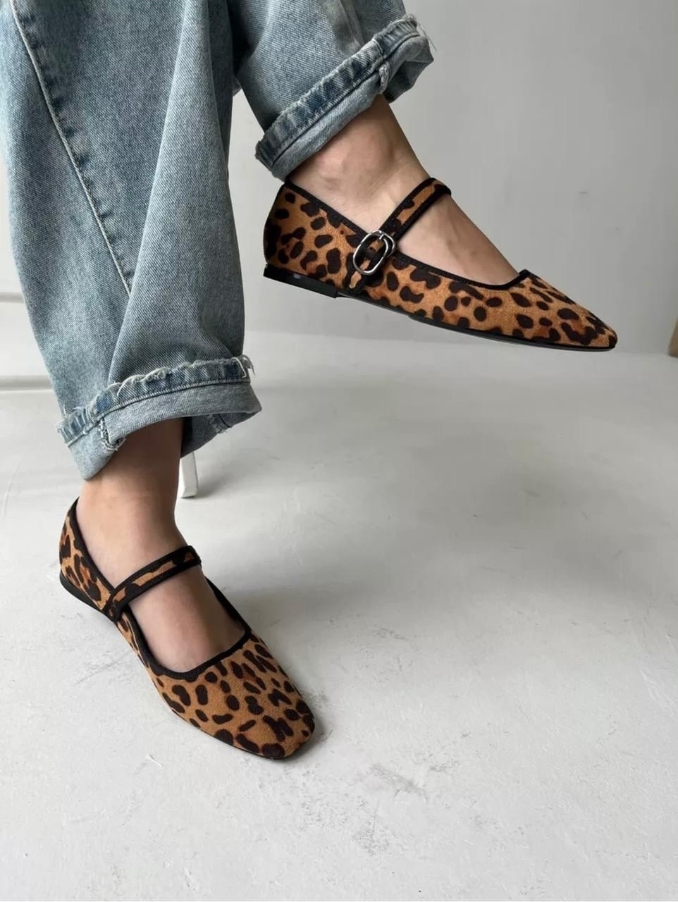 балетки леопардовые летние с квадратным носом и ремешком shatilova m.v.,,леопардовые балетки,балетки,женские балетки