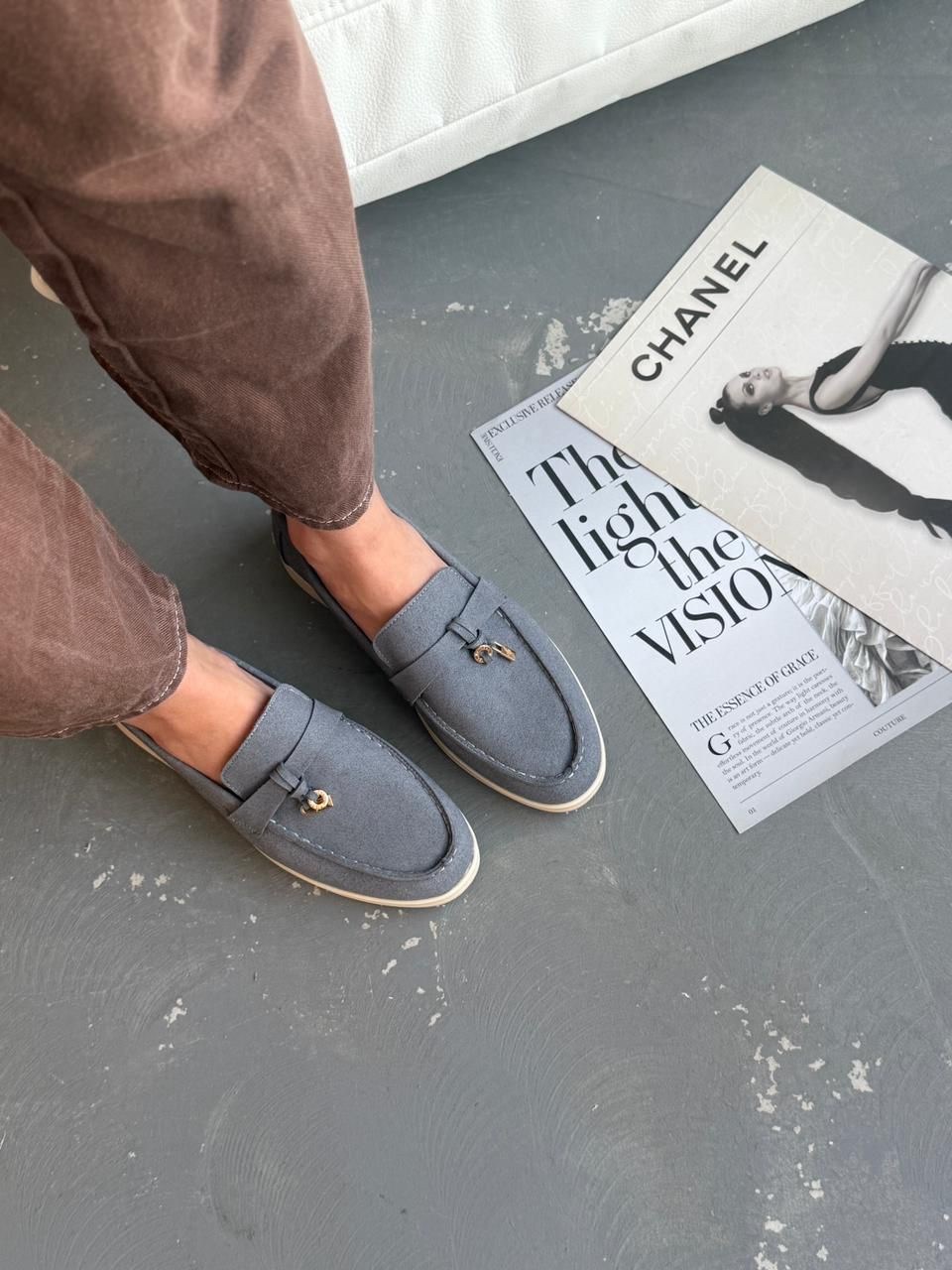 лоферы женские loro piana,лоферы loro piana,женские мокасины,лоферы женские замшевые светло-серые лоро пиано,