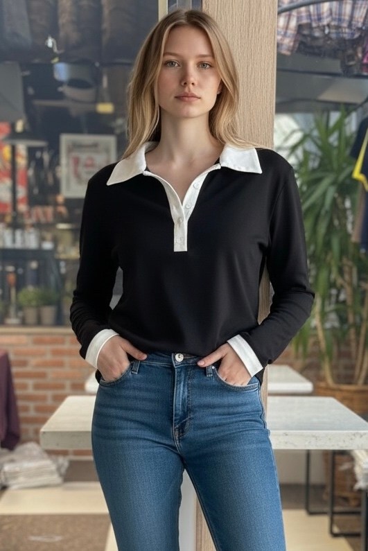 кофта женская,поло с длинными рукавами,поло женская,long sleeve shirt,одежда женская