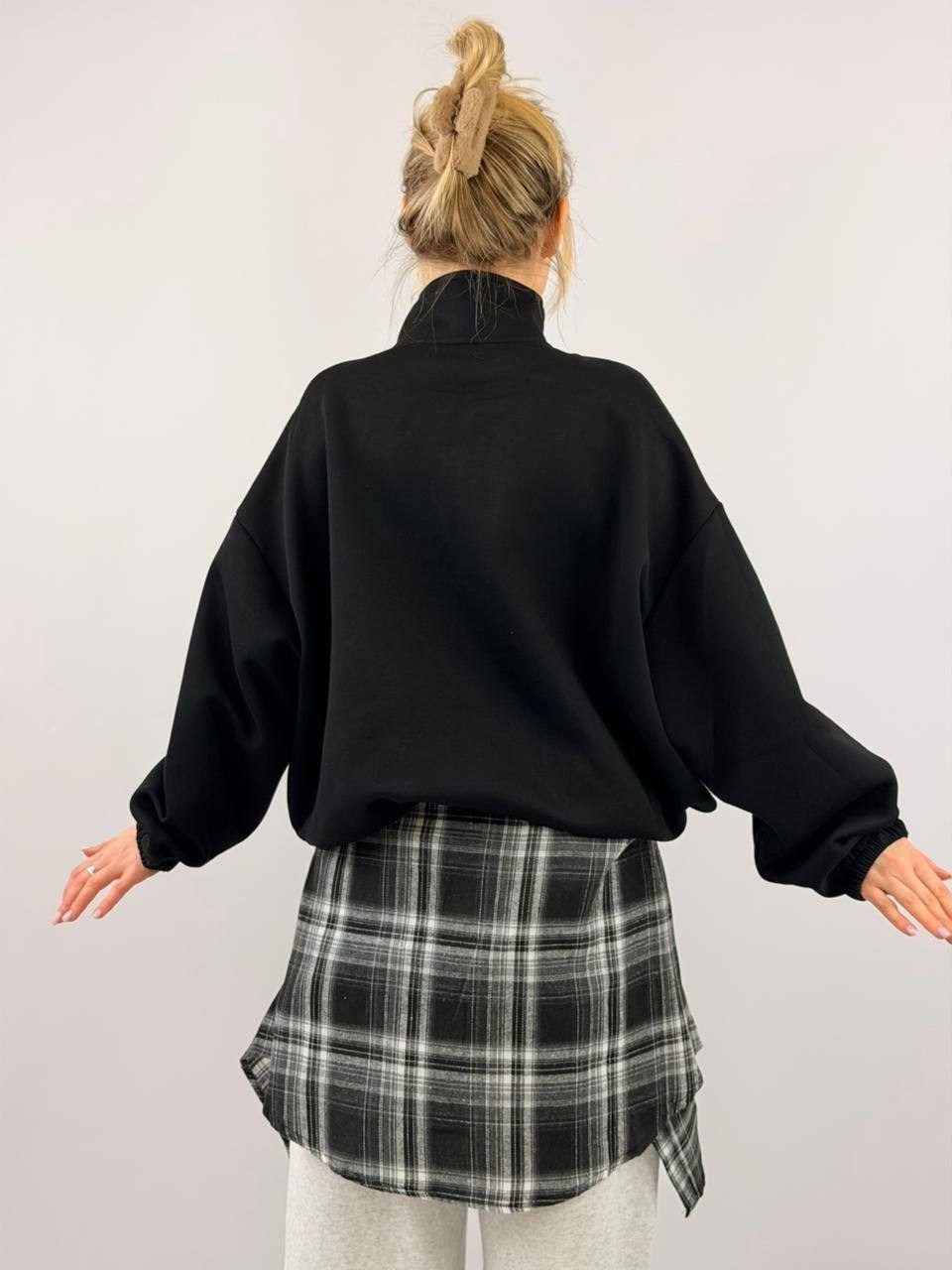 свитшот оверсайз с начесом и молнией воротником надписью y2k,свитшот и толстовка,свитшот женская,женская кофта,толстовка