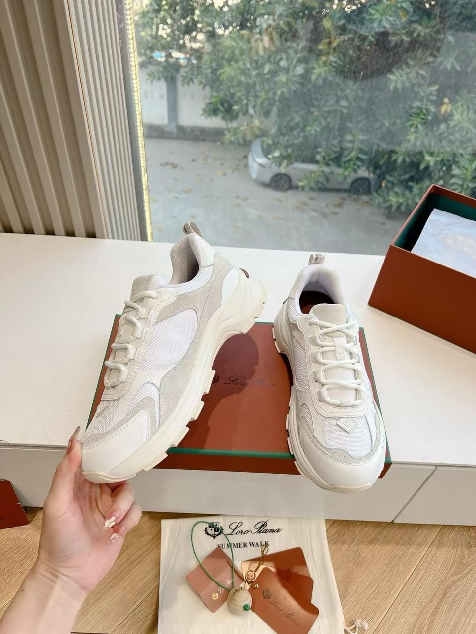 кроссовки loro piana,комбинированные кроссовки loro piana,кроссовки premium,комбинированные кроссовки,