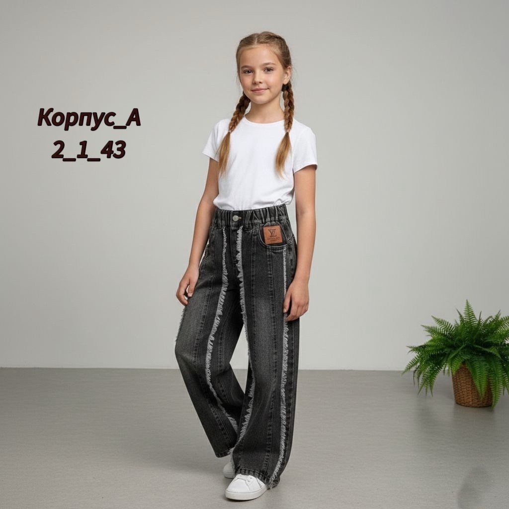 джинсы детский,брюки джинсы,джинсы широкие для девочки,джинсы повседневные,широкие джинсы