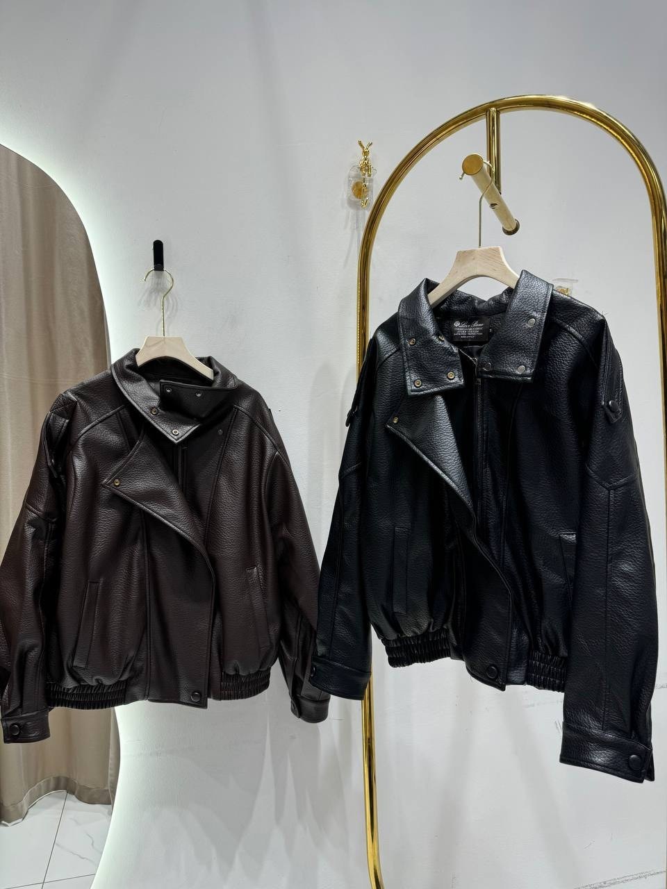 женская кожаная куртка hh,модная кожаная куртка - бомбер,женская куртка из искусственной кожи,куртка-косуха из искусственной кожи оверсайз,edem-room модная кожаная куртка - бомбер