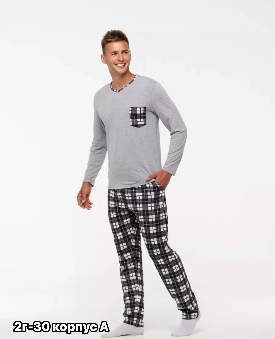 пижама мужская,пижама для мужчин,мужская пижама с брюками,пижама мужская,модель203,фланель ( виши, вид 4),пижама мужская иваново