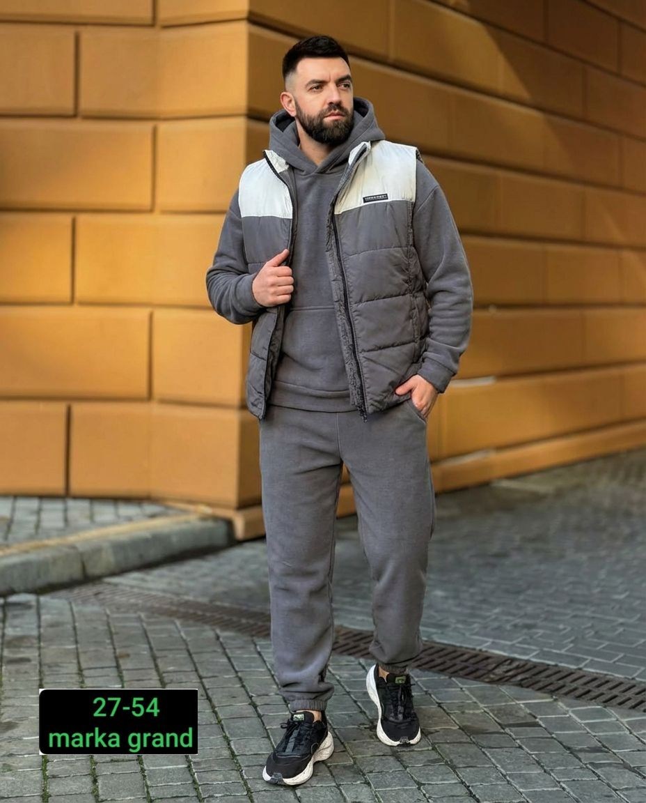 костюм для мужчин,мужской теплый спортивный костюм на флисе с жилетом,спортивный костюм мужской,костюм мужской,костюм тройка мужской