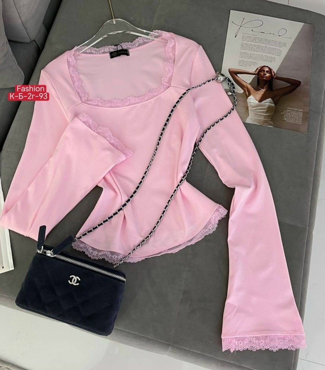 девушка,кружевной топ с длинными рукавами,топ с длинными рукавами,блузка модная,женская мода