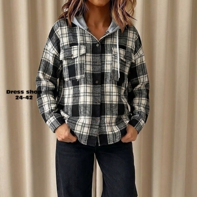 рубашка в клетку с капюшоном,рубашка с капюшоном,рубашка женская в клетку с капюшоном,рубашка в клетку теплая с капюшоном,клетчатая кофта