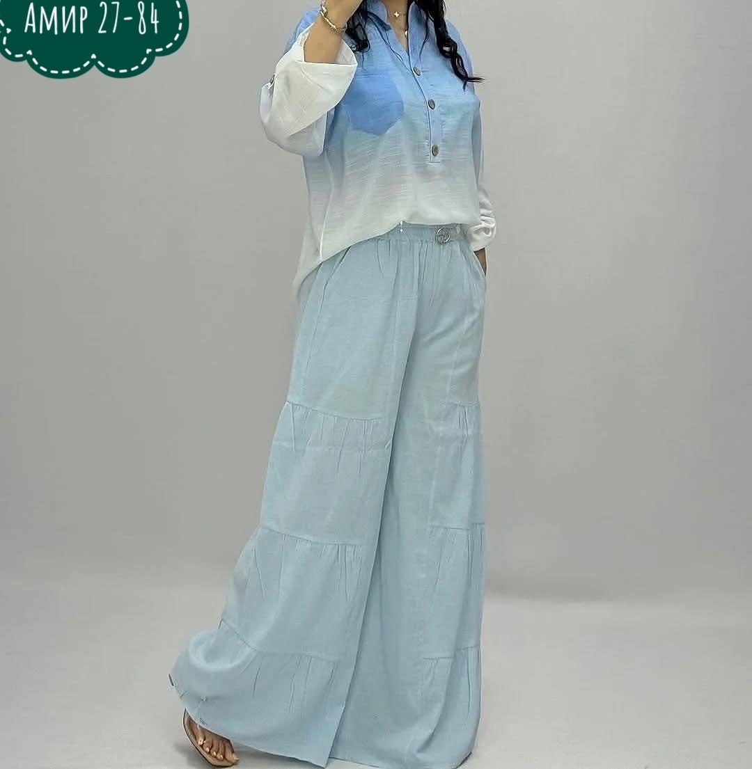 костюм женский брючный,костюм женский с брюками палаццо,летние костюмы,женский костюм с брюками,одежда для женщин