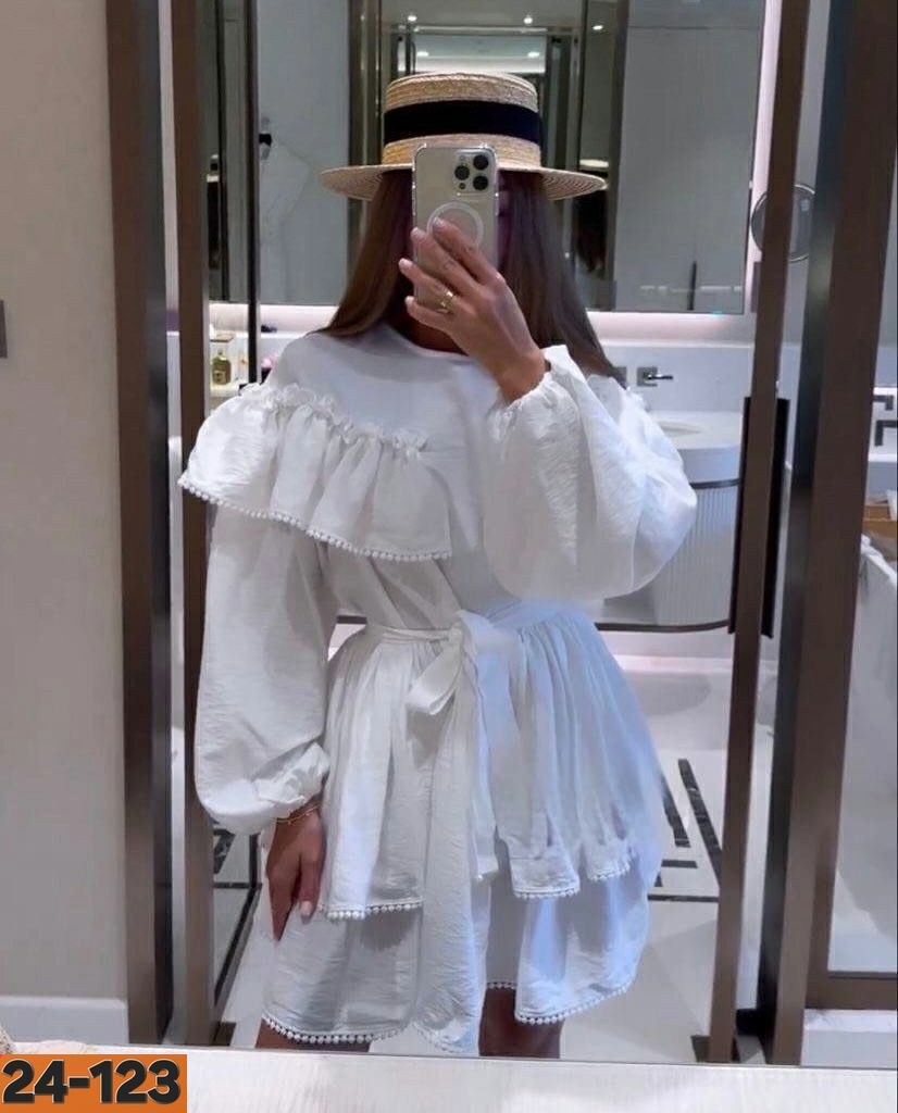 платье,платье женская,белое платье с рюшами,женское платье с воланом,платье летнее