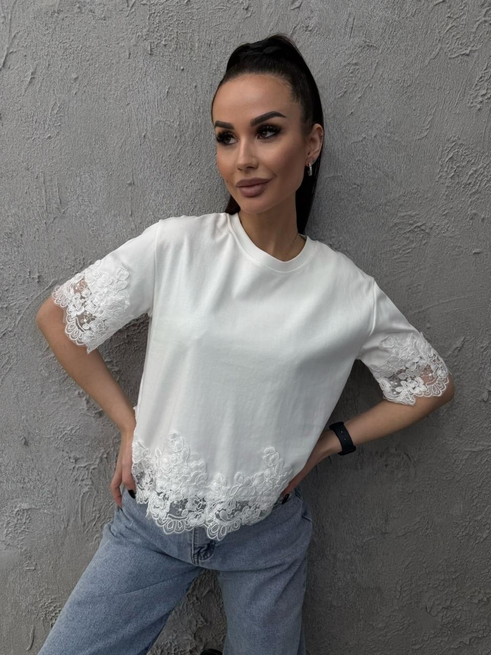 женская футболка,футболка с кружевами,футболки белые,одежда для женщин,блузка кружевная
