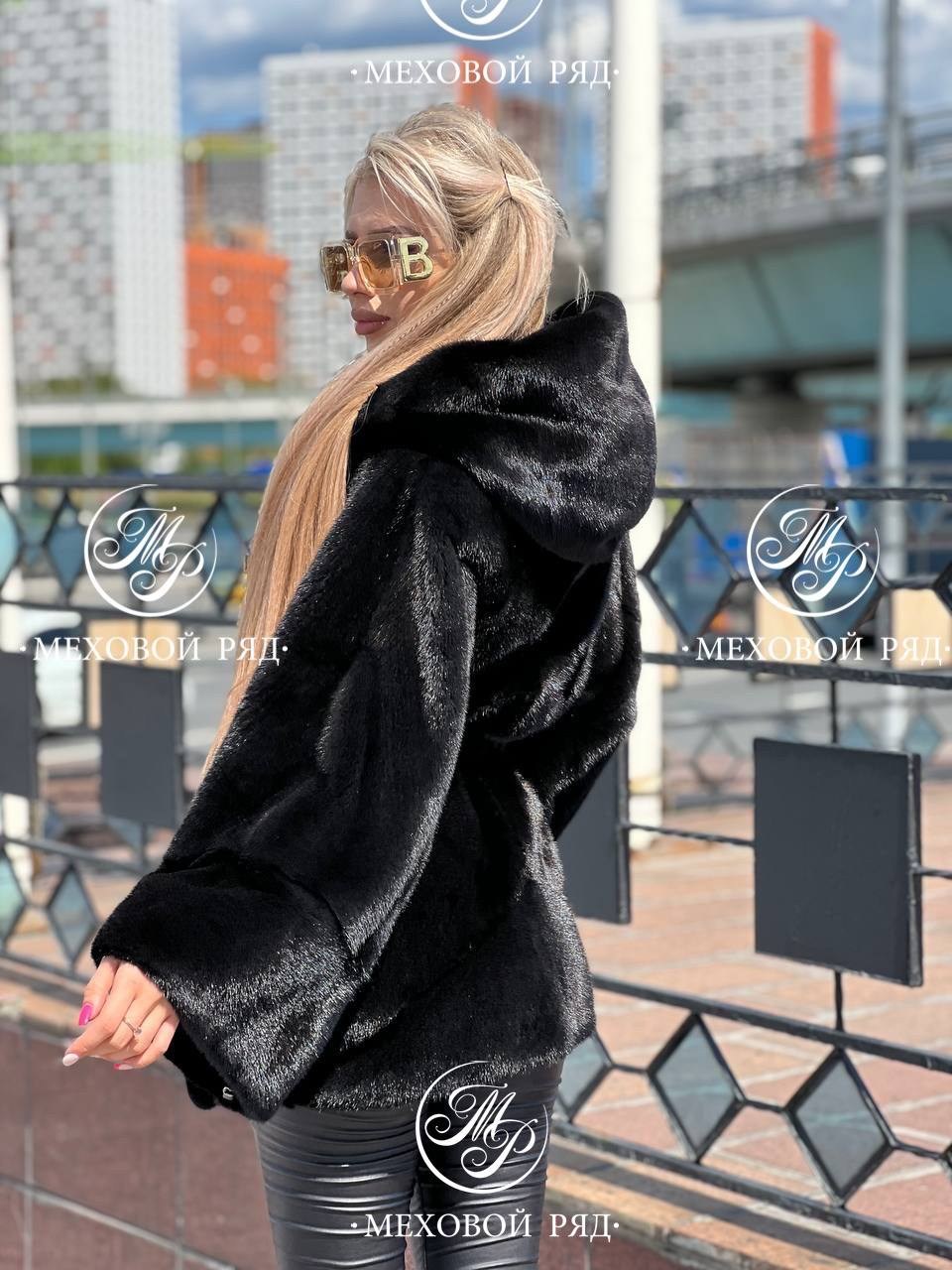 норковая шуба черный бриллиант,меховой ряд-business,шубка из импортной норки с капюшоном модель кимоно,шубка из меха европейской норки,шубка из импортной норки с капюшоном модель "кимоно" в цвете "чер
