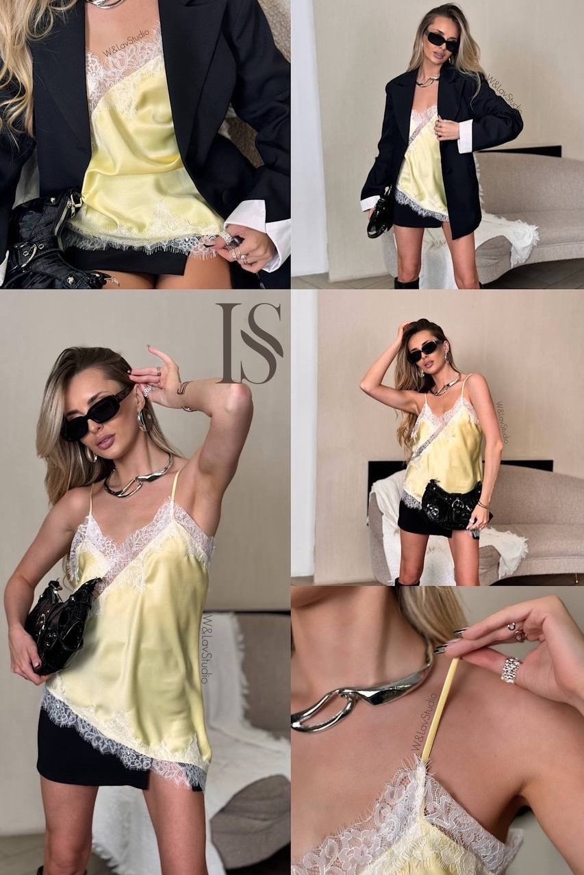 атласная майка с кружевом,шелковый топ в бельевом стиле с кружевом,топ атласный с кружевом,майка с кружевами,одежда с кружевом