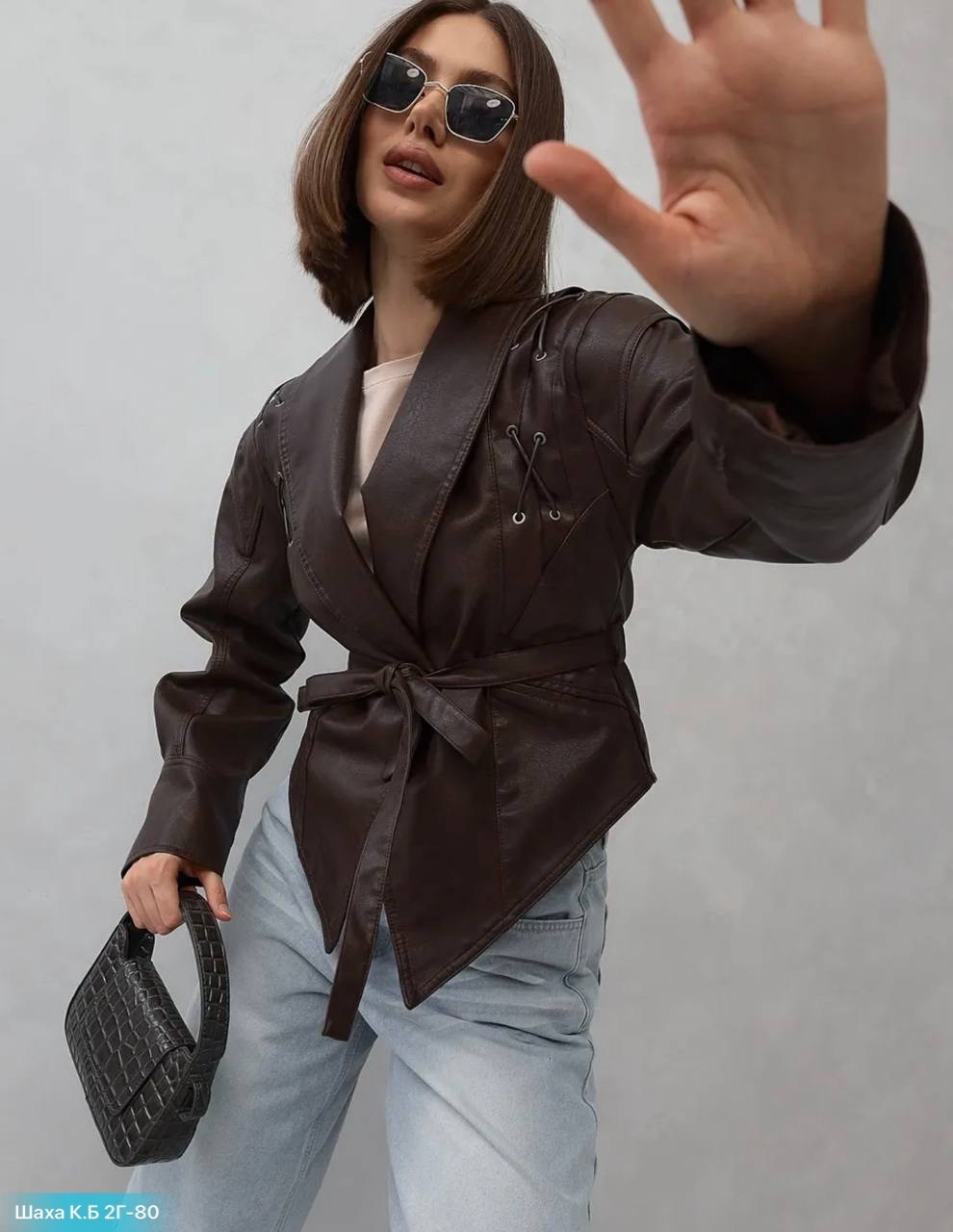 модная кожаная женская короткая куртка с поясом, отложным воротником,женская кожаная куртка с поясом,женская кожаная куртка-бомбер,куртка из искусственной кожи женская,женская кожаная куртка