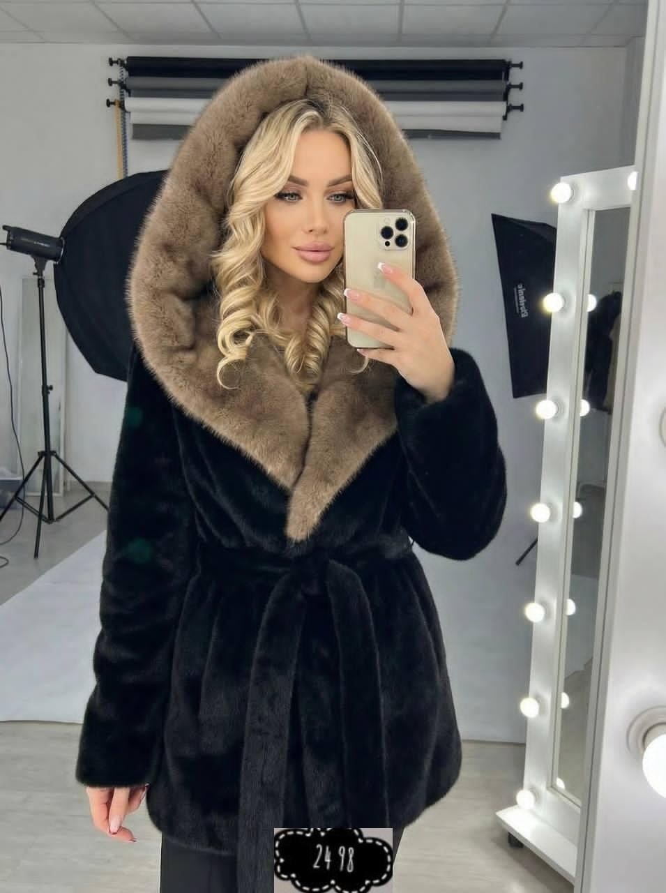 шуба искусственная под норку с капюшоном,шубка экомех,шуба из экомеха,шуба искусственная под норку с капюшоном короткая,шуба