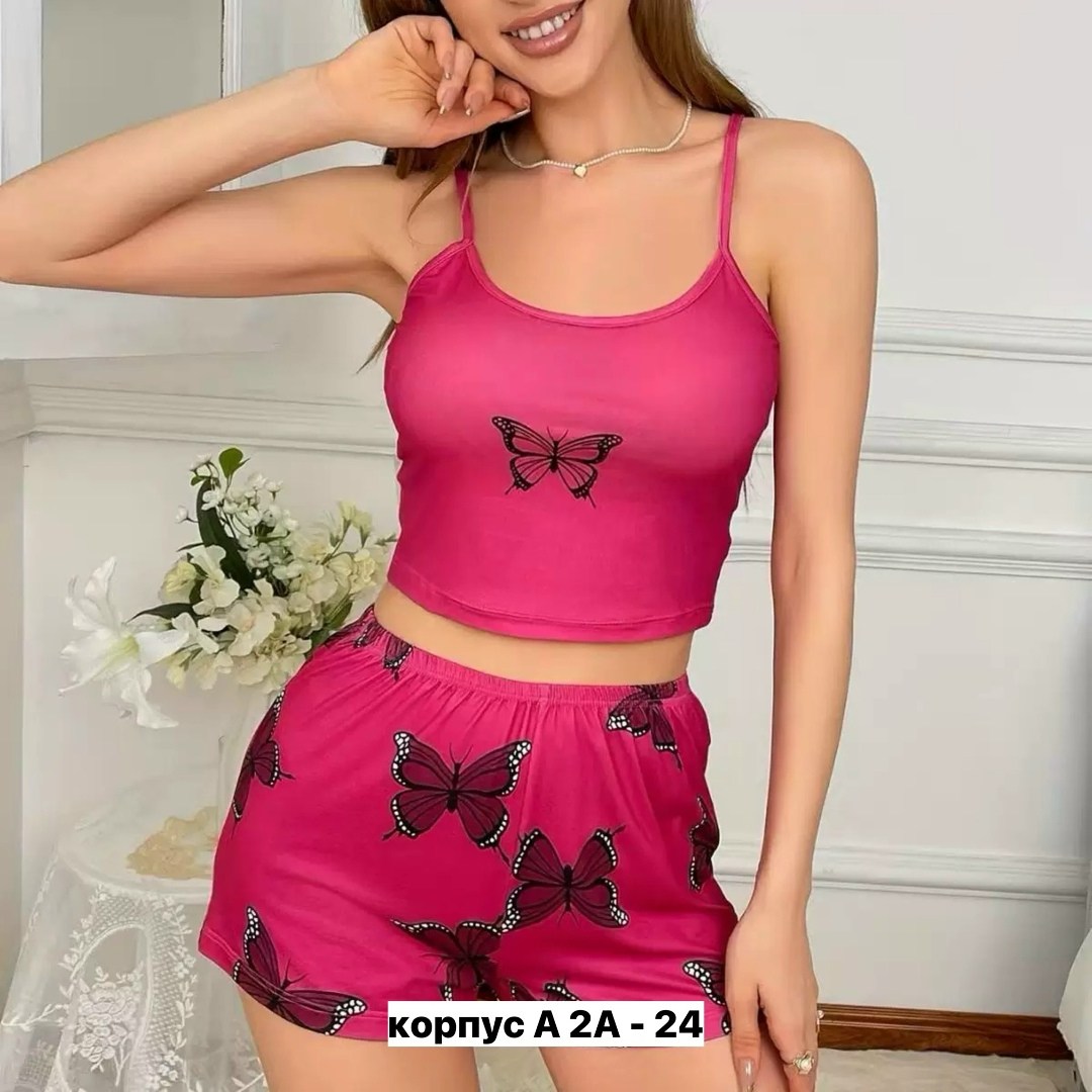 пижама женская с майкой,пижама короткая шорты и топ с сердечками,женские пижамные комплекты,пижама женская,женская пижама комплект