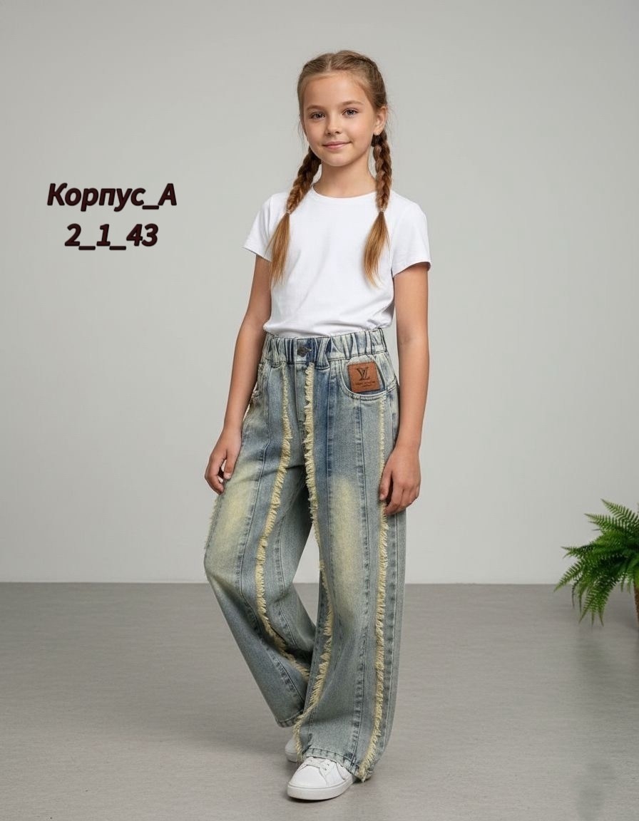 джинсы детский,брюки джинсы,джинсы широкие для девочки,джинсы повседневные,широкие джинсы
